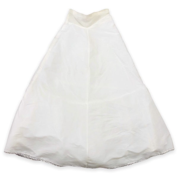 VTG 50s 60s Darling Bridal White Maxi Petticoat with Tulle Lining and Lace Trim Vintage 1950s 1960s Small S