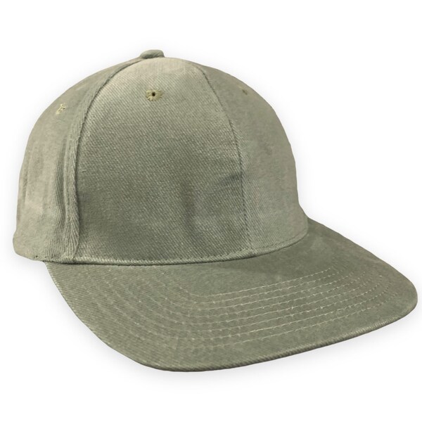 Vintage 1990s Army Green Plain Snap Back Hat