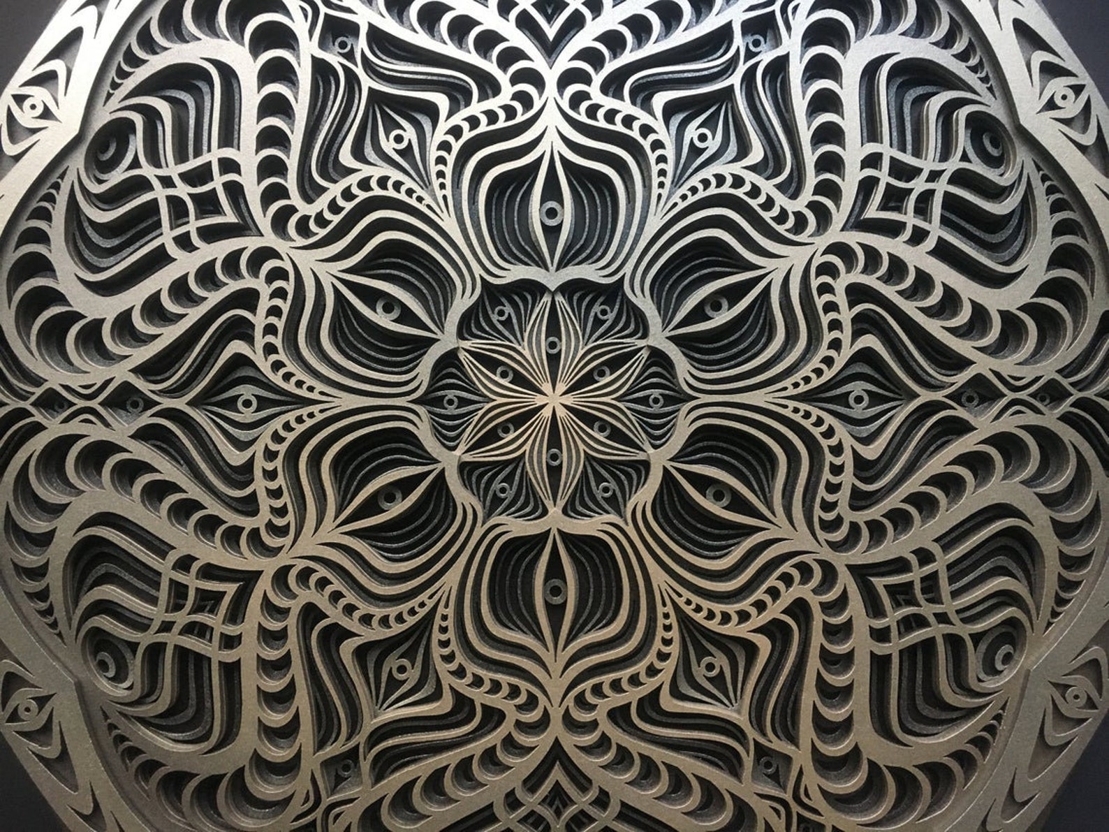 Sacred Geometry Wall Art Decor Wooden Mandala Laser Artwork Etsy