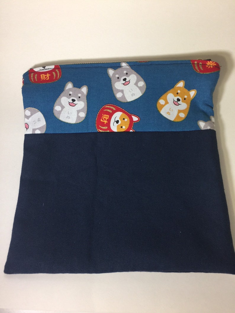 Zipper Japanese Lucky Dog Small Bag