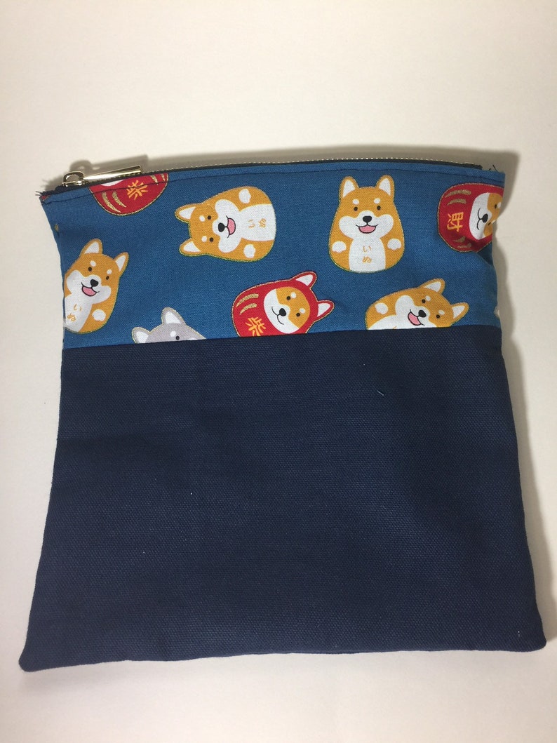 Zipper Japanese Lucky Dog Small Bag