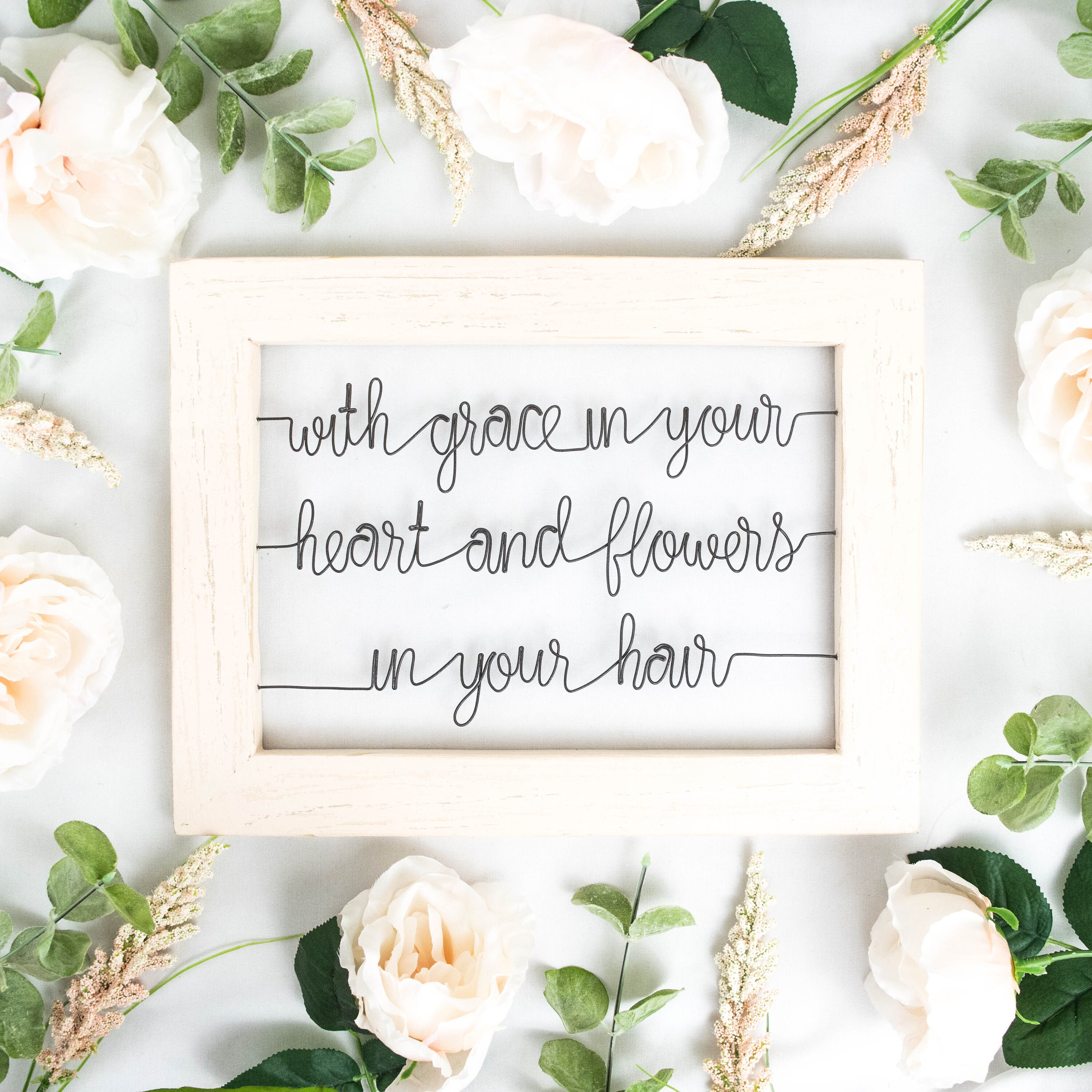 With Grace in Your Heart and Flowers in Your Hair sign Baby - Etsy Canada