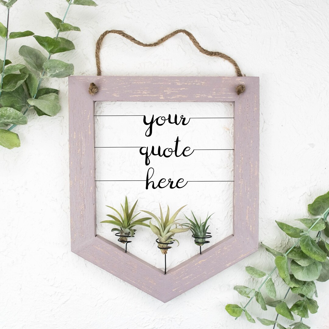 Custom Air Plant Holder (banner-style) | Custom Garden Sign ...