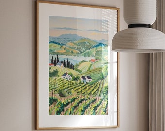 Napa Valley California Travel Poster - Napa Vineyard Print - California Decor - Napa valley Wall Art - Housewarming Gift # C