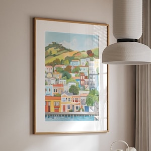 San Francisco Sausalito Landscape - San Francisco Travel Print - California Decor - San Francisco Wall Art - Housewarming Gift