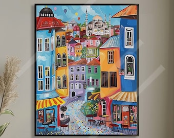 Impresión de viajes de Estambul - Decoración de Estambul - Arte de la pared de Gálata de Estambul - Regalo de bienvenida