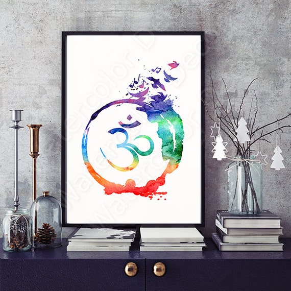 Folk Art// Print//Poster//Yoga//Exercise Class//17x22 inch