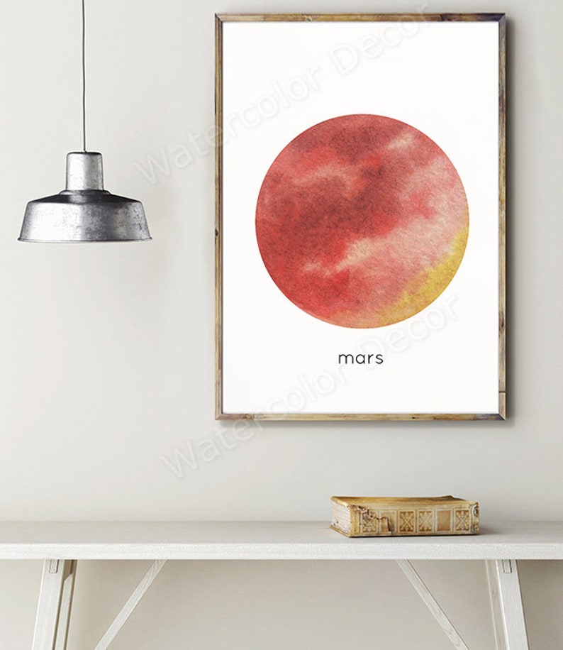 Set of 3 Outer Space Wall Art 6 Space Planet Prints 4,5 Housewarming Gift Solar System Watercolor Art Prints