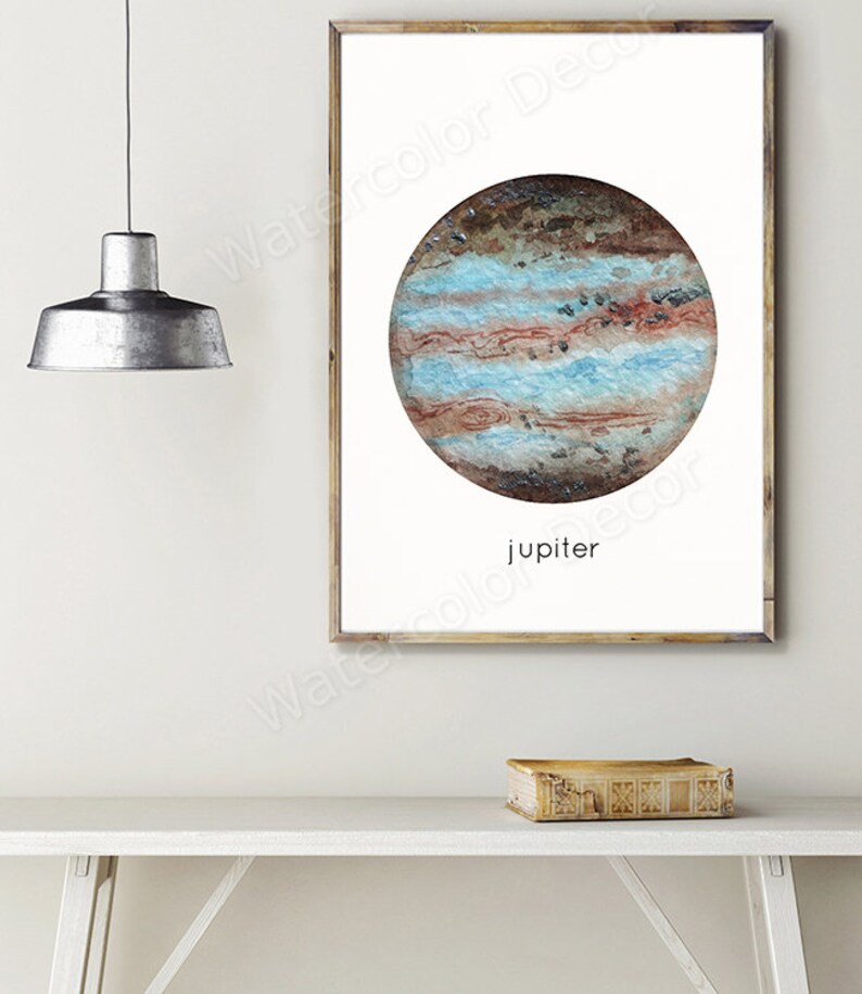 Set of 3 Outer Space Wall Art 6 Space Planet Prints 4,5 Housewarming Gift Solar System Watercolor Art Prints