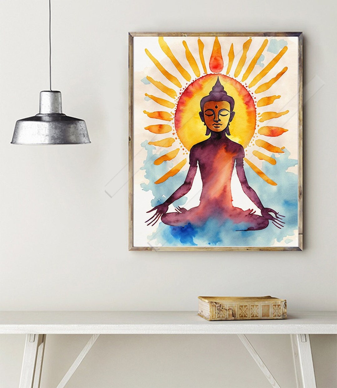 Buddha Watercolor Art Print Buddha Meditation Meditation Zen Yoga ...