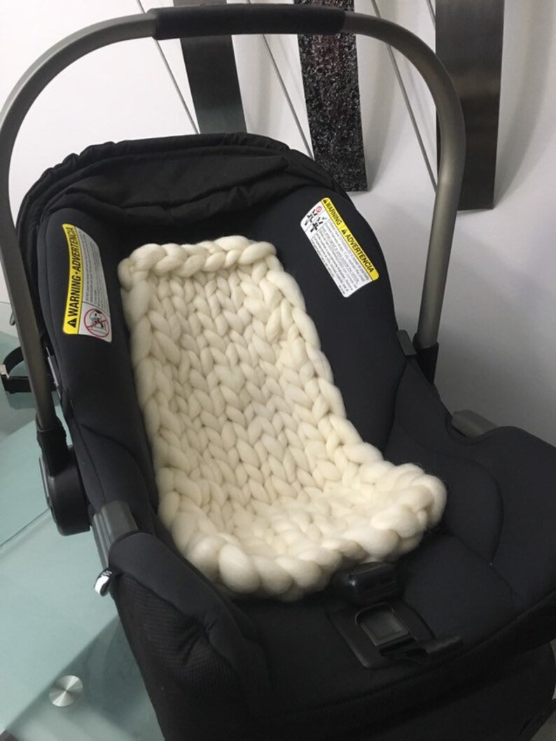 Chunky Merino Wool Infant Car Seat Liner Etsy
