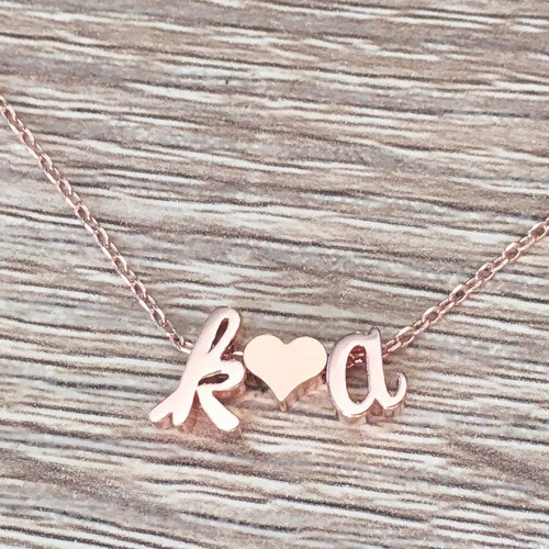 Two Letter Necklace Boyfriend 