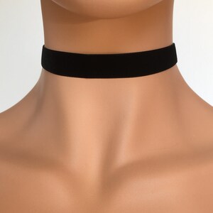 Black Velvet Choker Necklace Statement Gothic Choker Simple Classic Lolita Jewelry Basic Thick Wide Black Choker Grunge Vintage 90s Jewelry