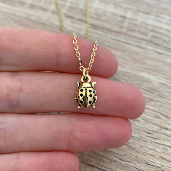 garden jewelry ladybird jewelry ladybug jewelry ladybug pendant ladybug gift insect jewelry gardener gift Ladybug initial bangle