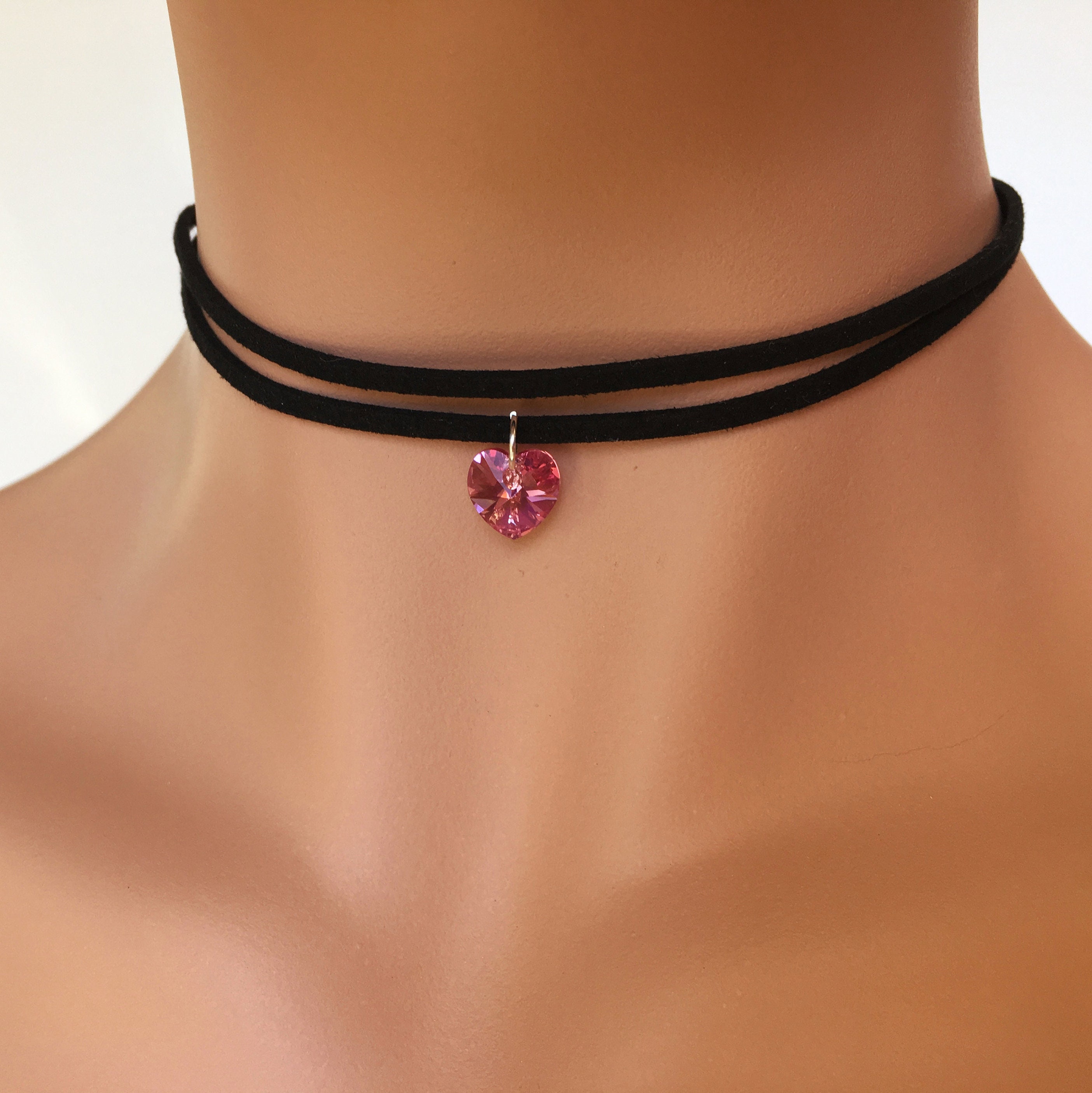 Pink and black choker deals