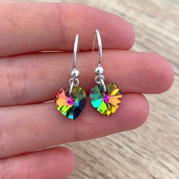 Sterling silver rainbow earrings online