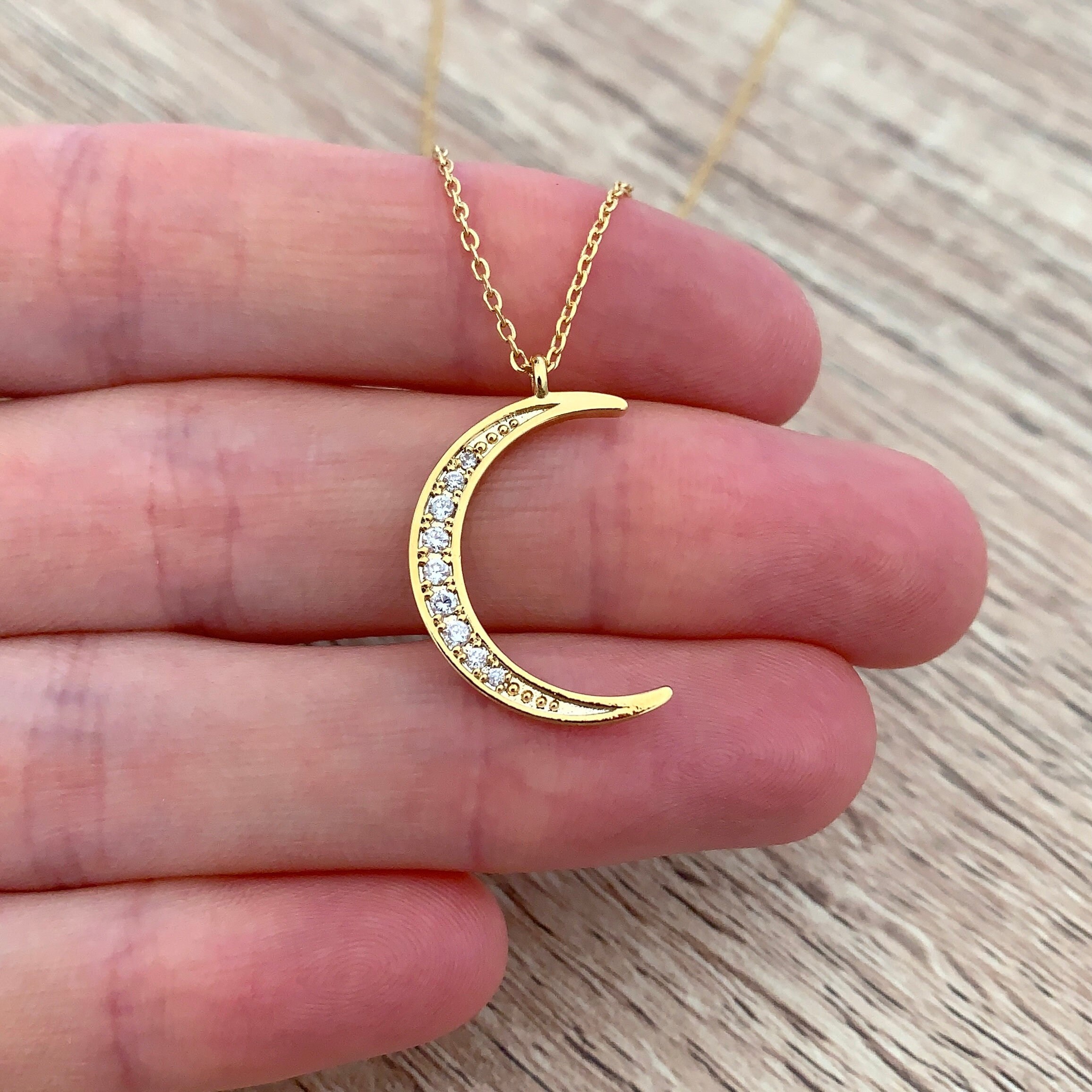 Moon and 2024 heart necklace
