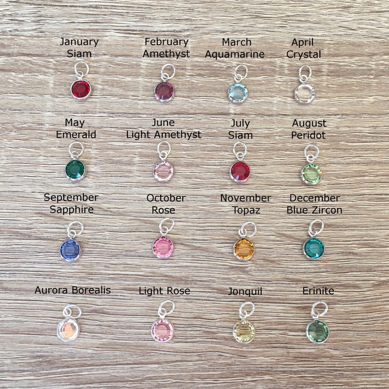 11216 Pcs 6mm Swarovski Crystal Birthstone Charms Stitch Markers Channel Drop Settings Bracelet Necklace Charms Personalized Jewelry