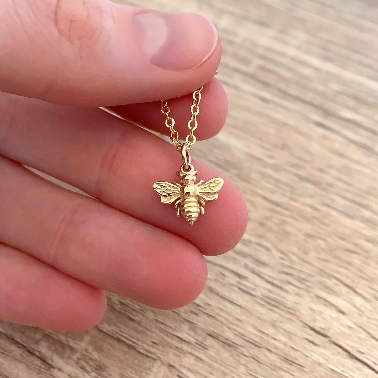 Bronze Bee Necklace Bee Gifts Dainty Jewelry Honey Bee Etsy Australia