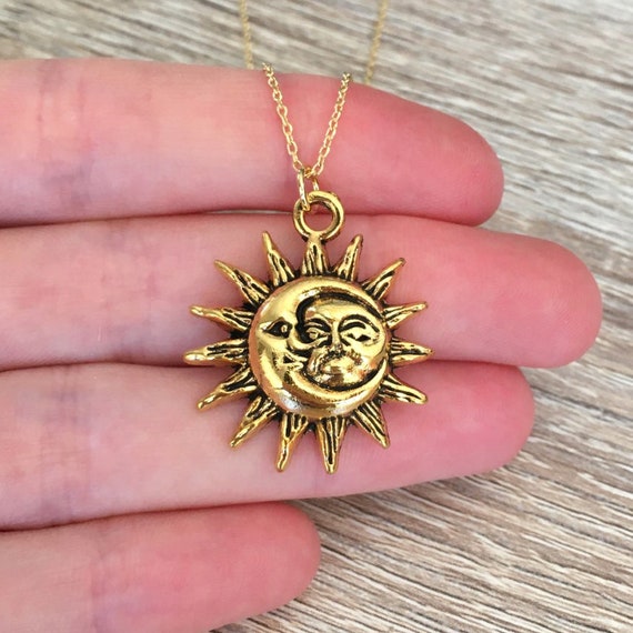 Sun and Moon Necklace Soulmate Gift 