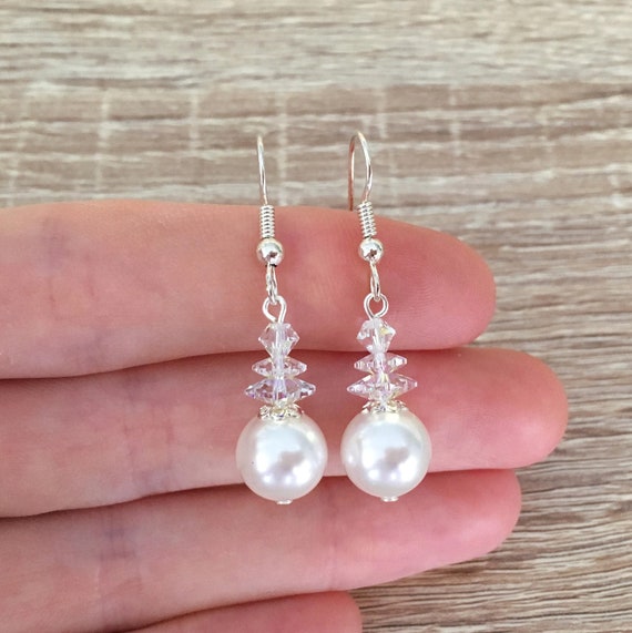 Designer pearl 2024 drop earrings