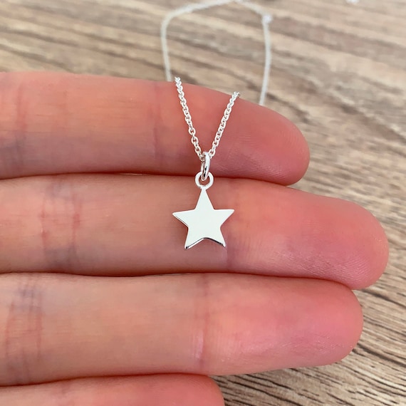 Comet Star Silver Necklace for Women Tiny Necklace Handmade Silver Necklace Zircon Stone Dainty Necklace NUR-4264 Statament Necklace