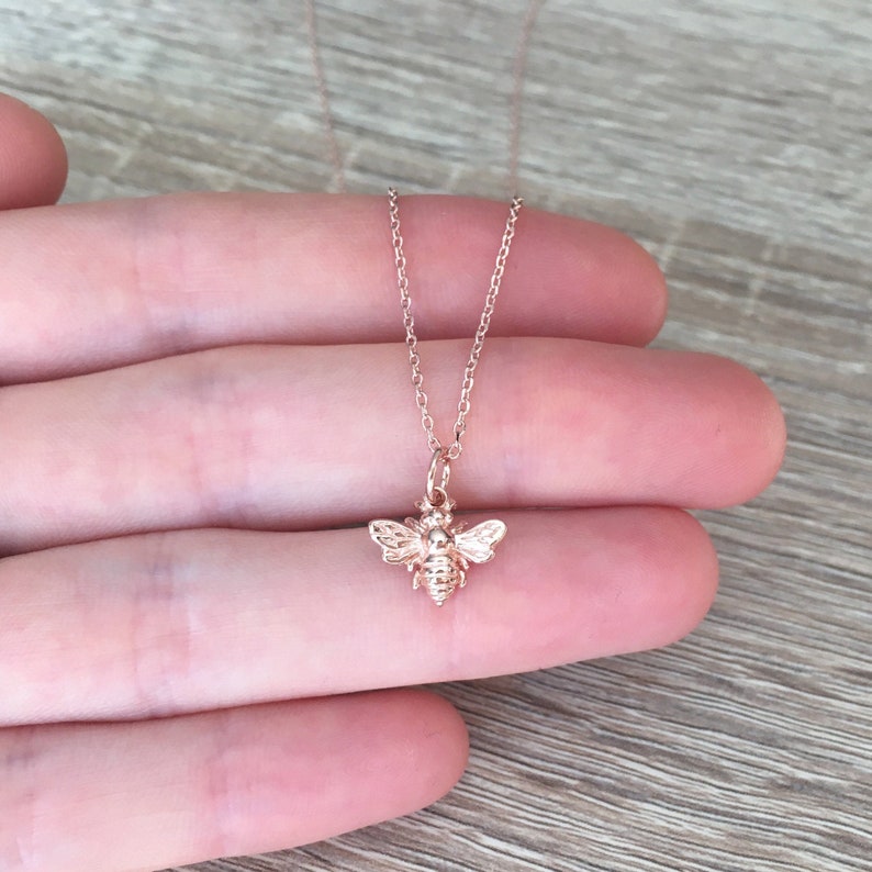 Honey Bee Necklace in Rose Gold | Stay At Home Mum