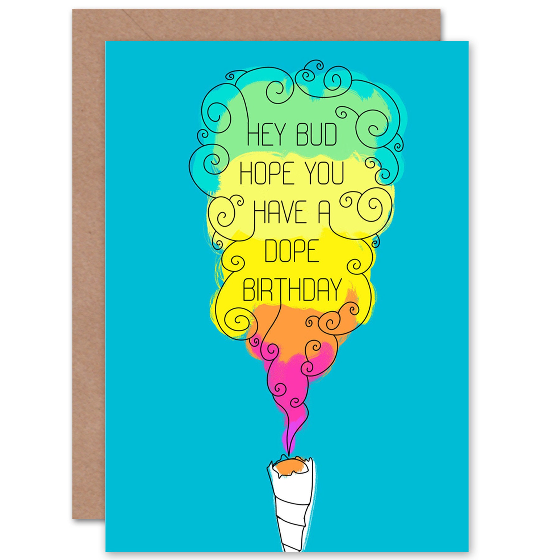 Birthday Card / Spliff Weed Cannabis Dope / Funny Blank Card | Etsy