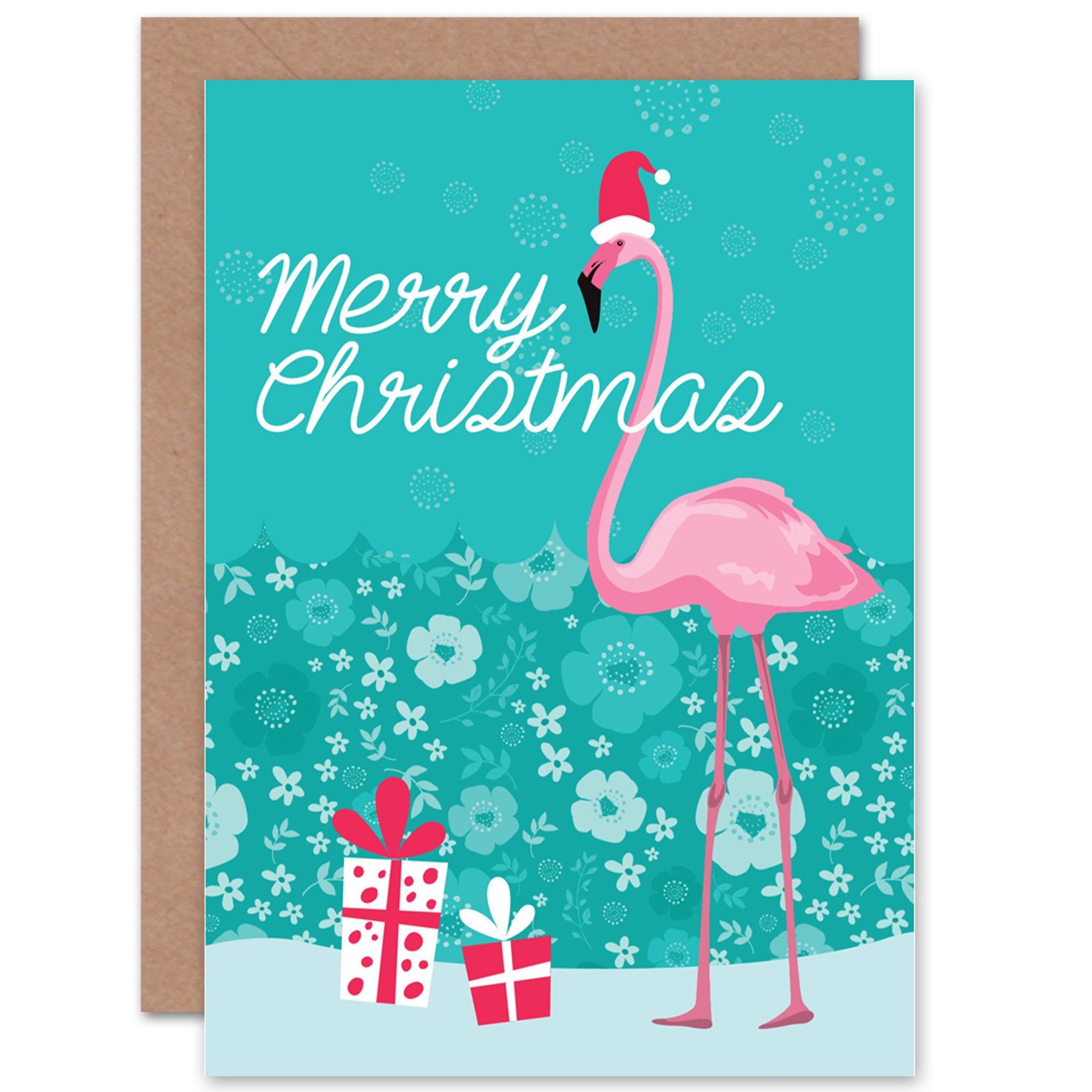 Xmas / Flamingo / Tropical / Christmas Card CP3090 Etsy