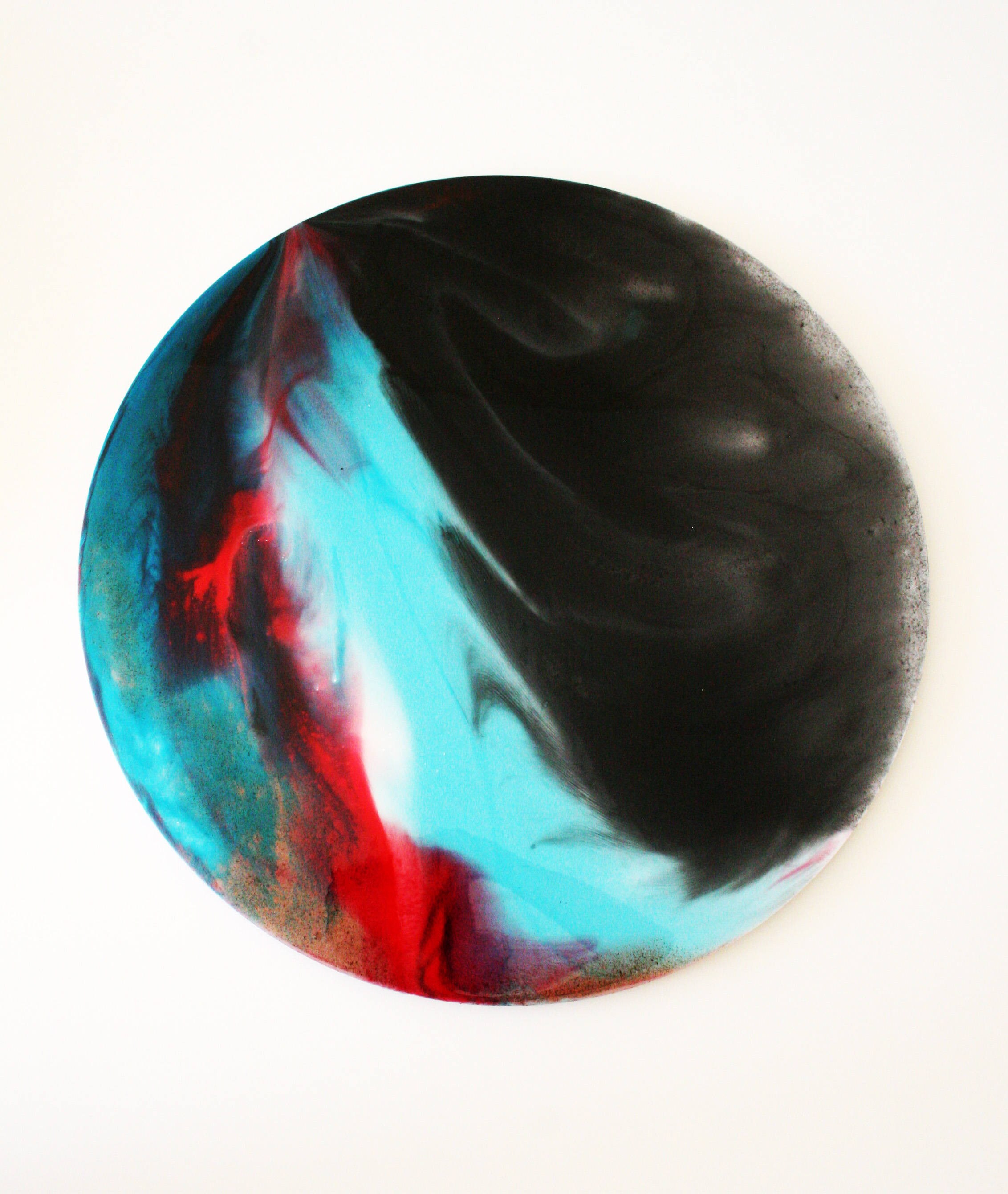 Round Resin Wall Art Liquid Resin Painting Contemporary Etsy