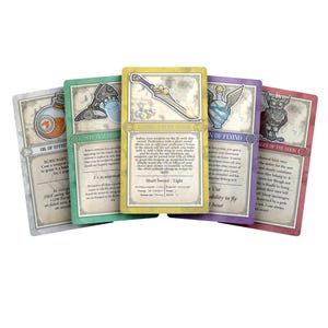 The Deck of Wundersame Gegenstände - 78 voll illustrierte 5e DnD 5e Tarot-große Gegenstand / Lore RPG Karten