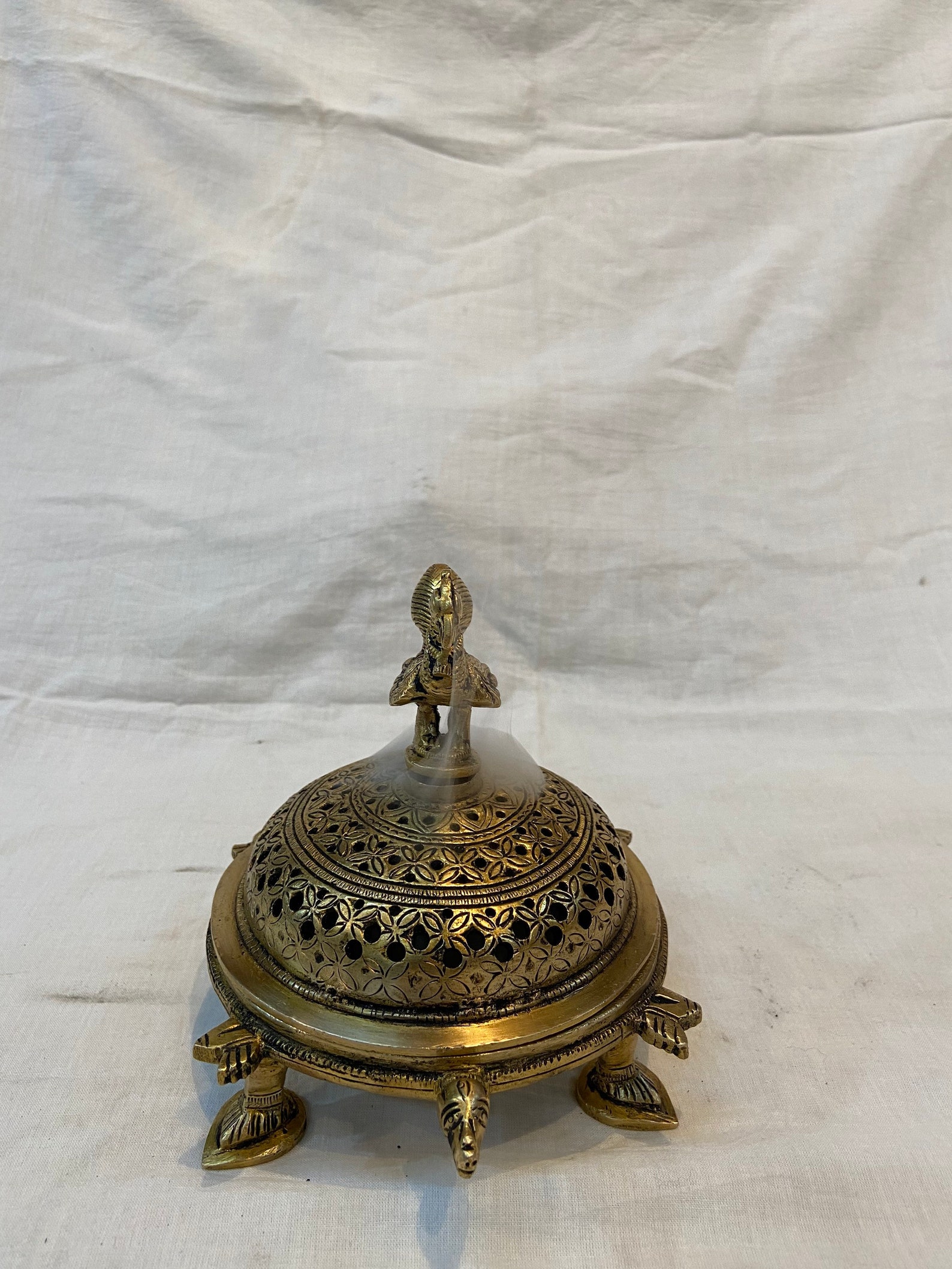 Brass Incense Holder Indian Incense Burner Jaali Dhoop Box Etsy UK