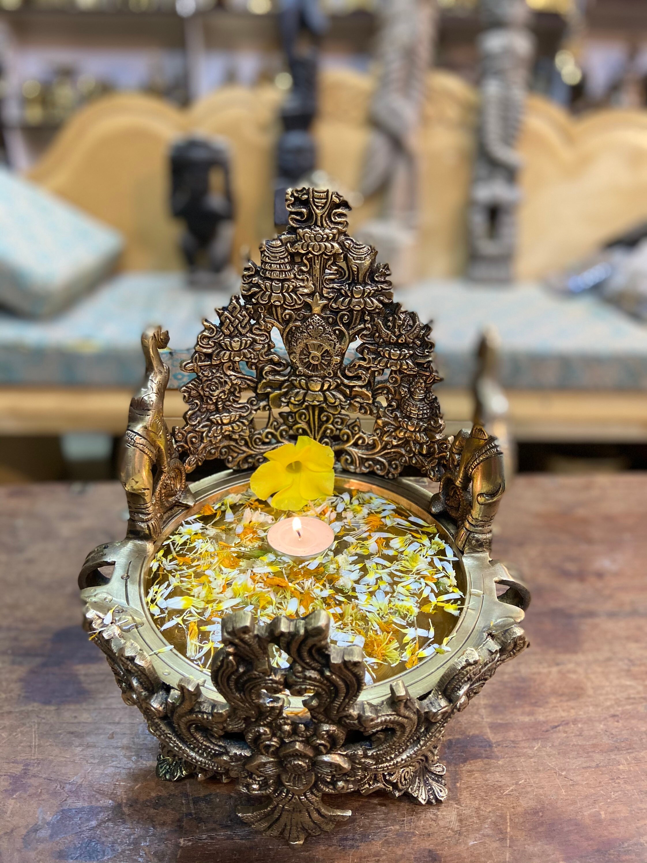 Urli brass urli urli decor flower urli home decor urli lamp Etsy