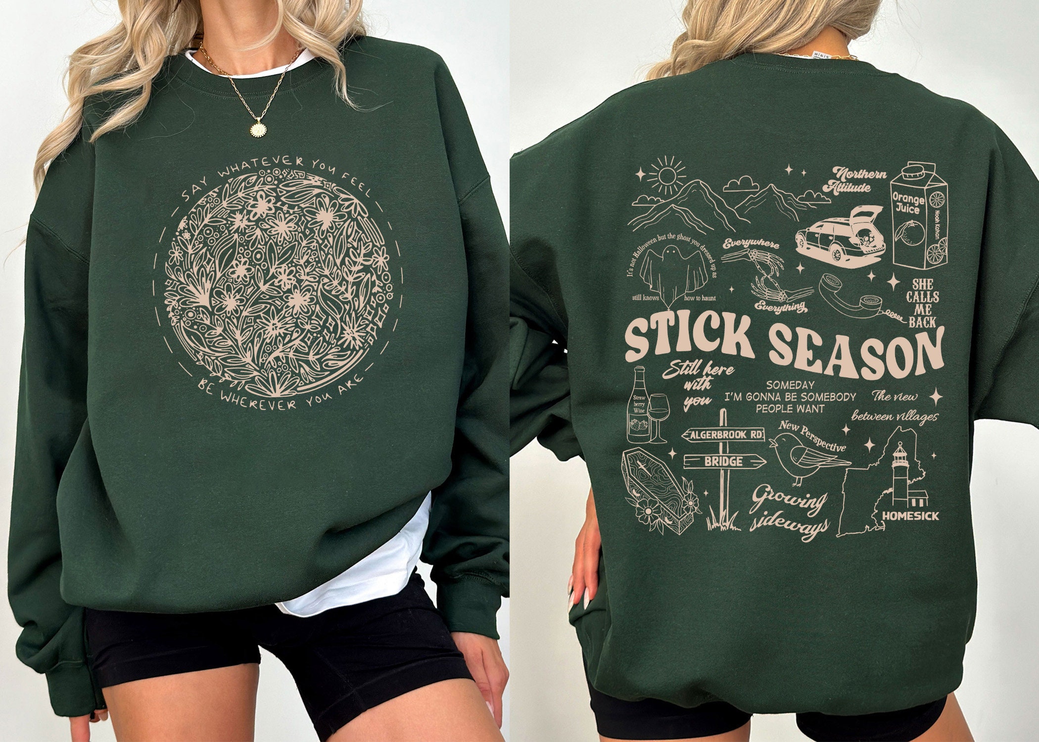 Vintage Stick Season 2024 2side Sweatshirt, Noah Kahan Tour