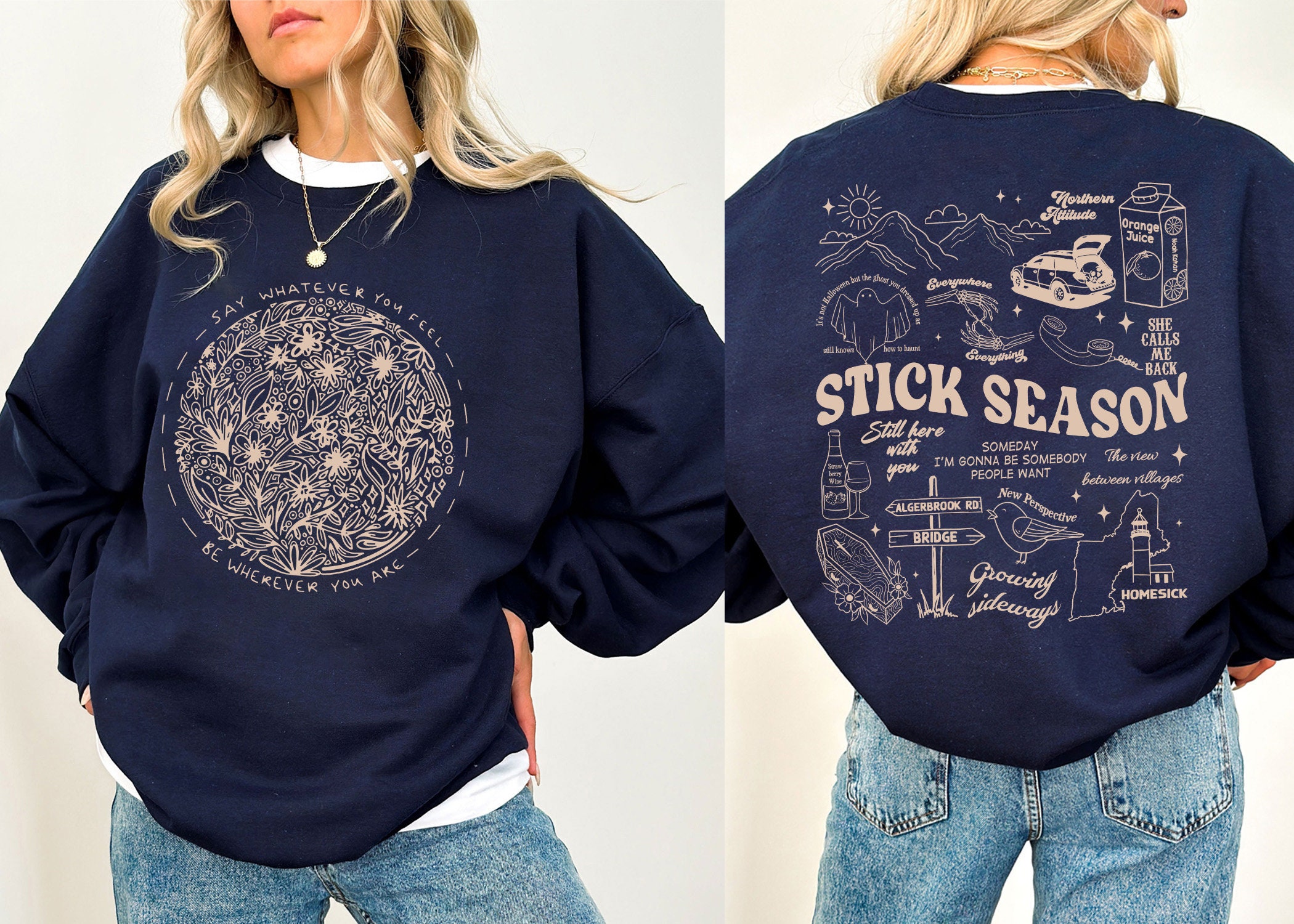 Vintage Stick Season 2024 2side Sweatshirt, Noah Kahan Tour
