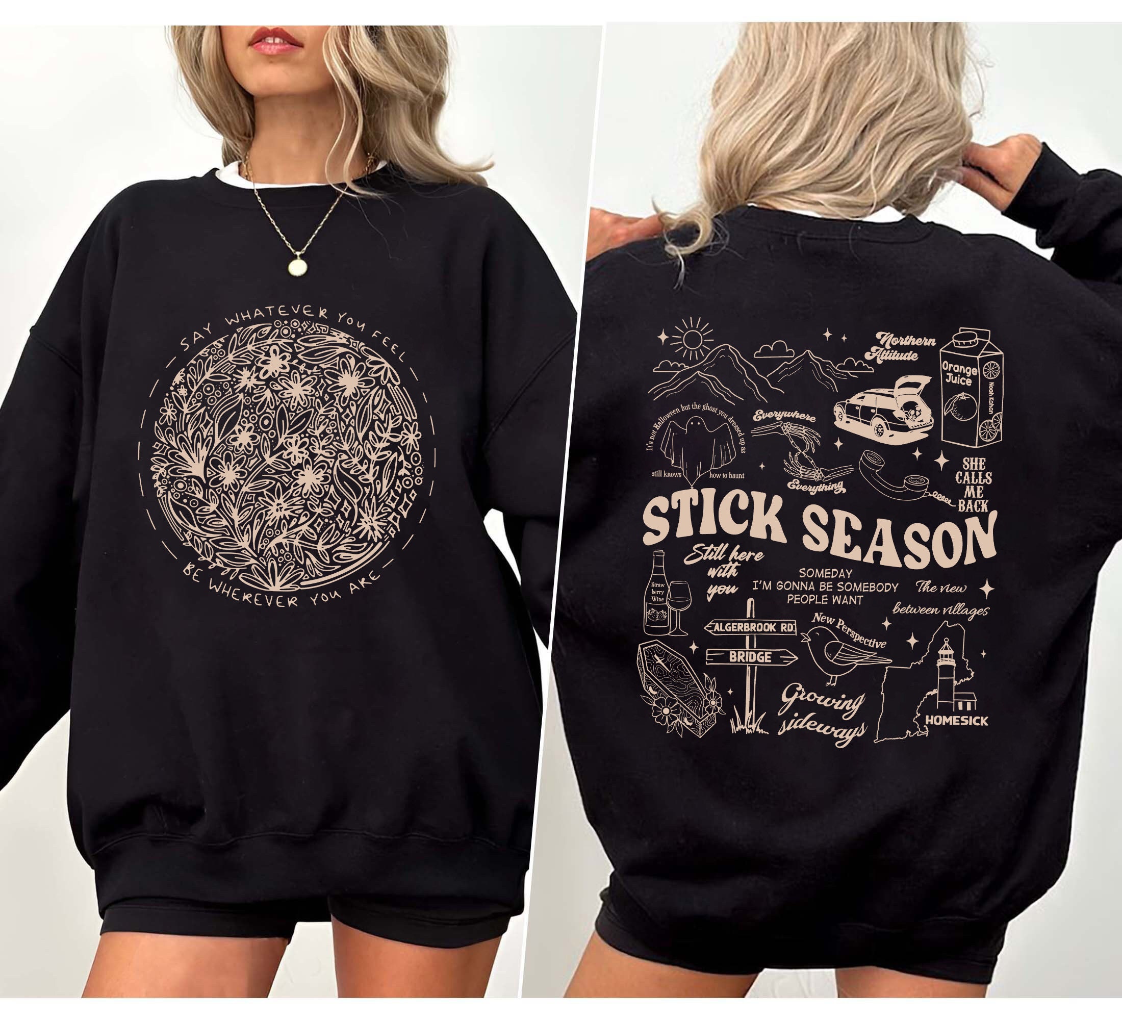 Vintage Stick Season 2024 2side Sweatshirt, Noah Kahan Tour