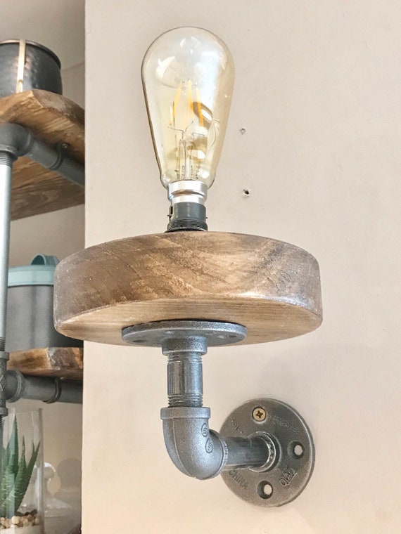 Wall Light Unique Industrial Design Wall Light Iron Bracket Etsy