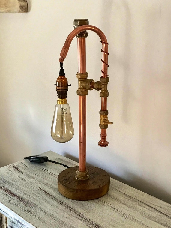 Lamp Pure Copper Table Lamp Desk Lamp Industrial Table Etsy