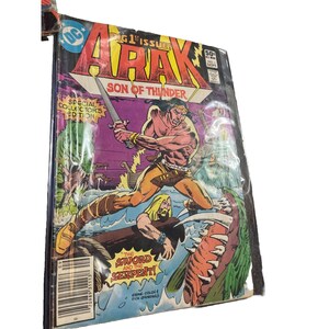 May include: A vintage comic book titled "Arak, Son of Thunder." The cover features a muscular warrior wielding a sword, battling a serpent. The comic is a "Special Collector's Edition" with the text "The Sword and the Serpent!"