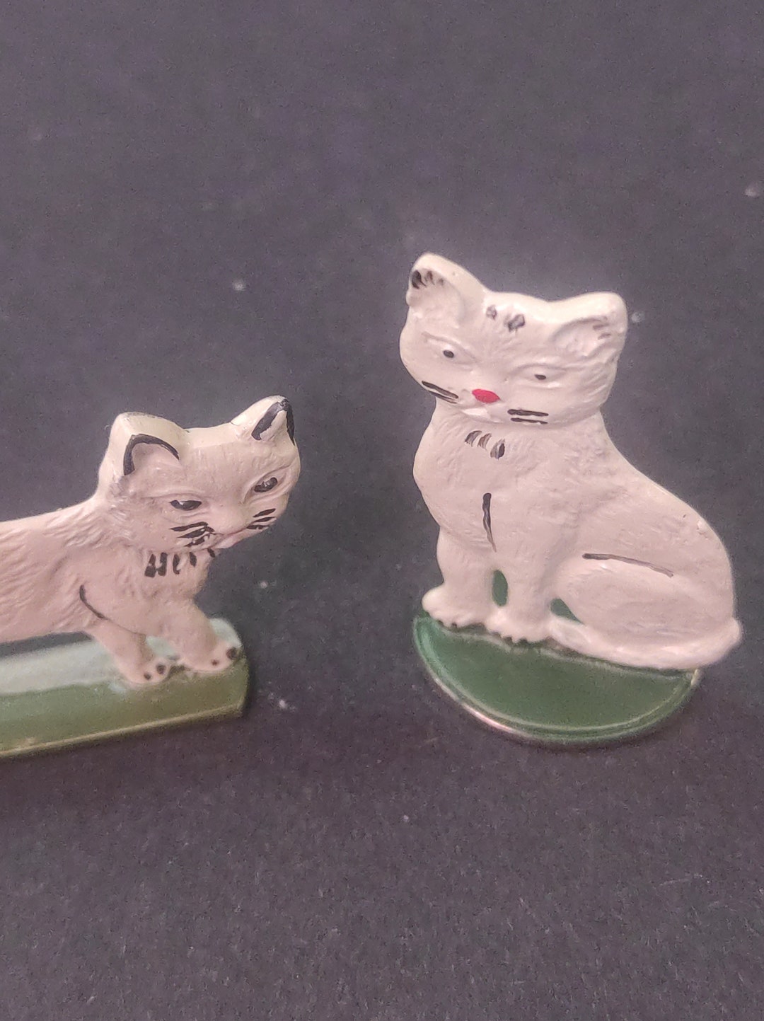 Crèche Vintage Kuhn Zinn Allemagne - 8 Pers, 8 Moutons, 3 Arbres - étain émaillé Main