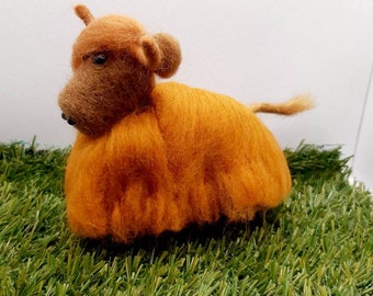 Needle felted highland cow.