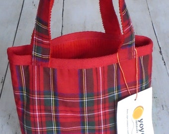 Wendetasche, Mädchen Wendetasche, Mädchen, Tartan Tasche, Cord Tasche, Mädchen Accessoire, Geschenk Tasche, Einkaufstasche, Mädchen Handtasche, wiederverwendbare Tasche