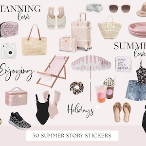 Summer Story sticker, Travel Story sticker, beach instagram story, Holiday story clipart, Vacation story, instagram sticker, relax sticker