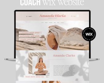 Coach Wix Website Template |  Coaching Course Wix Website Theme | Premade Wix Website | Diy Website | Wix Web Design | Business Wix Shop