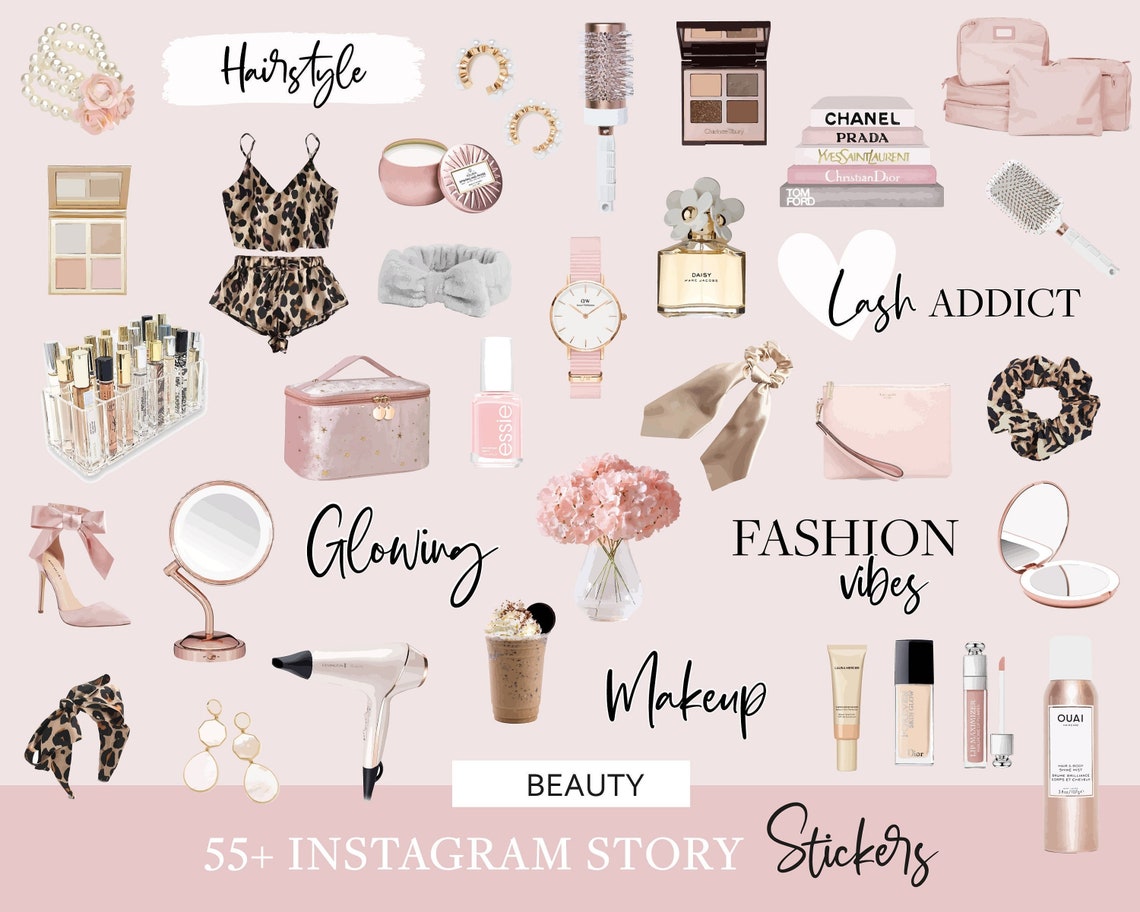 Beauty Salon Clipart Makeup Instagram Story Beauty Highlight - Etsy