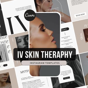 Iv Hydration & IV Therapy Templates | Med Spa Posts | Iv Therapy IV Drip Instagram Templates | Nurse Injector and Esthetician Bundle