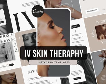 Iv Hydration & IV Therapy Templates | Med Spa Posts | Iv Therapy IV Drip Instagram Templates | Nurse Injector and Esthetician Bundle