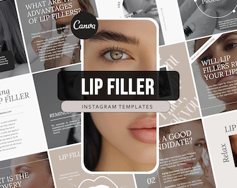 Lip Filler Instagram Templates | Medspa Injector Posts (Canva)