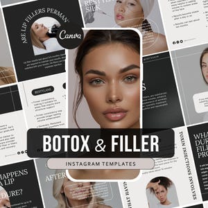 140 Aesthetic Nurse Canva Post | | Medspa Instagram | Nurse Injector Post | Filler and Botox Instagram templates | Esthetician Template