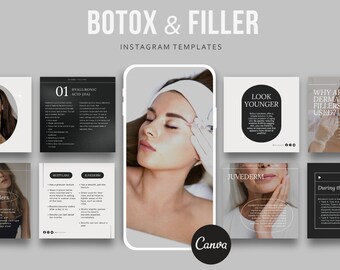 Nurse Injector Instagram Templates | Botox & Filler Canva Posts